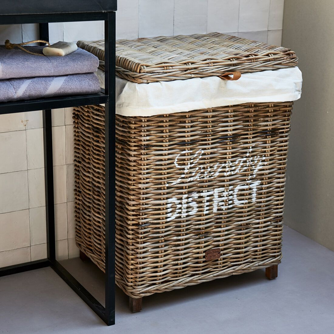 Stijlvolle Rattan Wasmand van Rivièra Maison – Natural