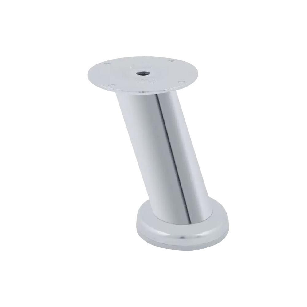 Stijlvolle ronde chroom meubelpoot – 10 cm hoog, 4,2 cm Ø