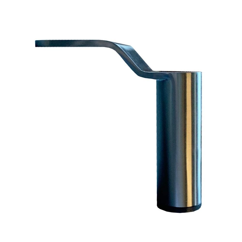 Stijlvolle ronde stalen meubelpoten in RVS‑look – 14 cm hoog