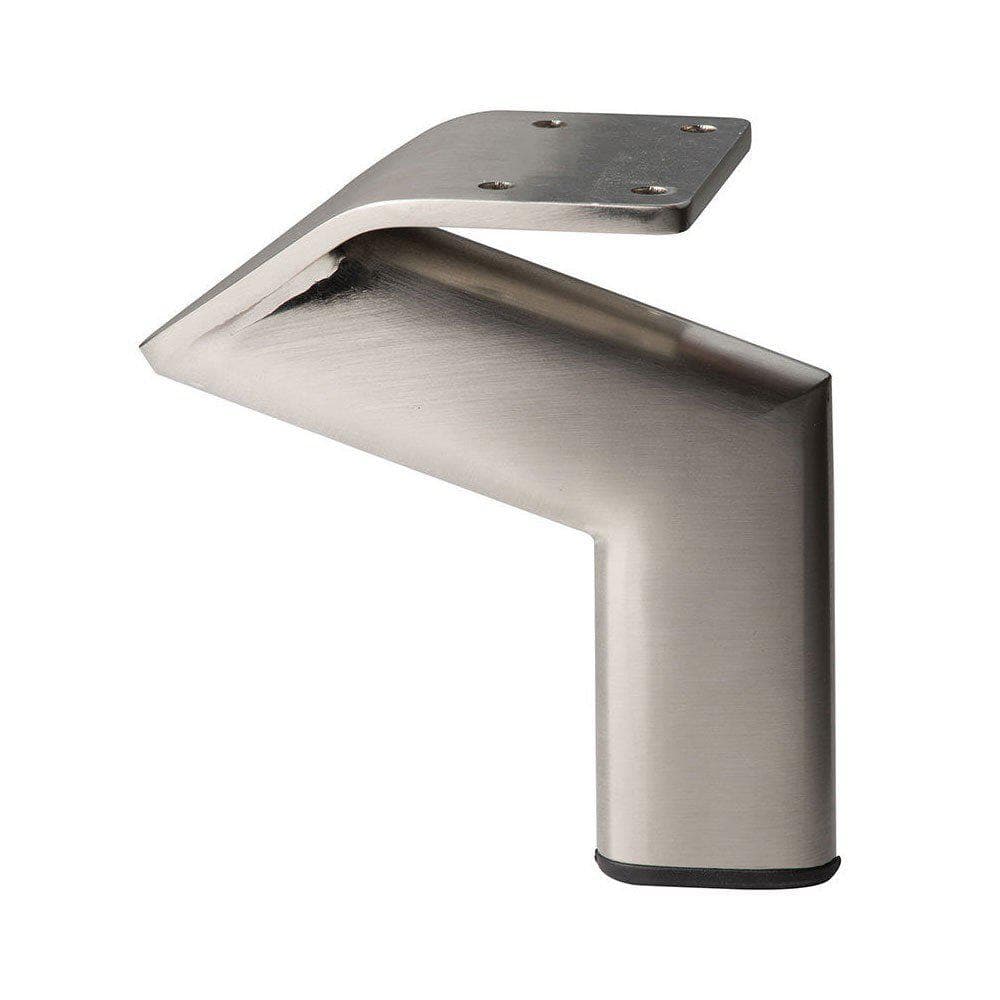 Stijlvolle RVS‑look meubelpoot – 12 cm hoog, 11,5 × 2 cm – Furniture Legs Europe