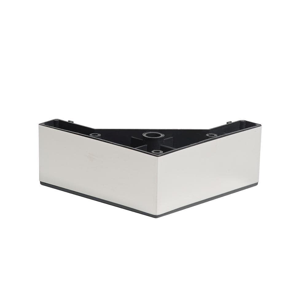 Stijlvolle RVS‑look meubelpoot van kunststof – 12 × 12 cm, 5 cm hoog