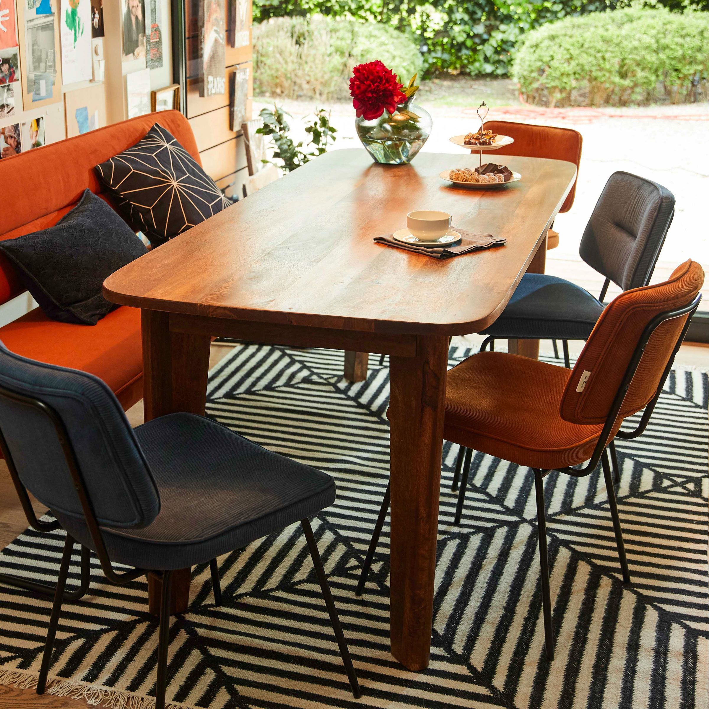 Stijlvolle Tom Tailor eettafel Kalea in mangohout – 180 × 80 cm