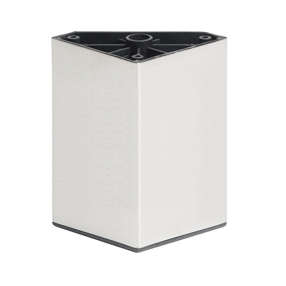 Stijlvolle vierkante chroom meubelpoot – 5×5 cm, 8 cm hoog