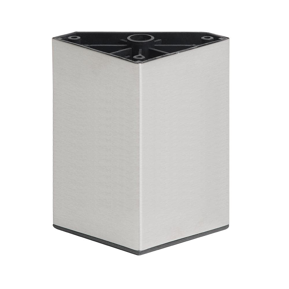 Stijlvolle vierkante meubelpoot in RVS‑look – 5 × 5 cm, 8 cm hoog