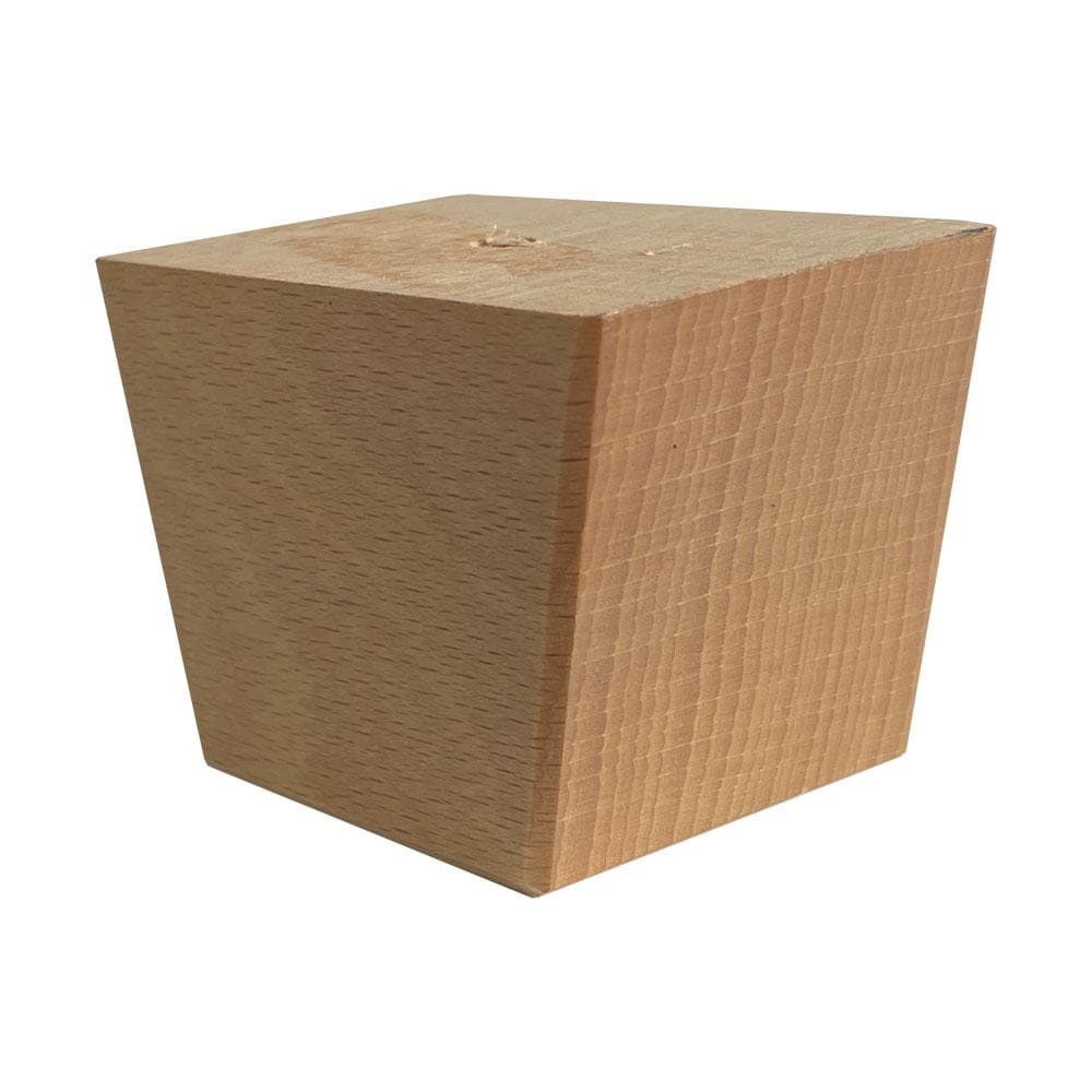 Stijlvolle vierkante meubelpoot van massief hout – 7 × 4,5 cm, 5 cm hoog