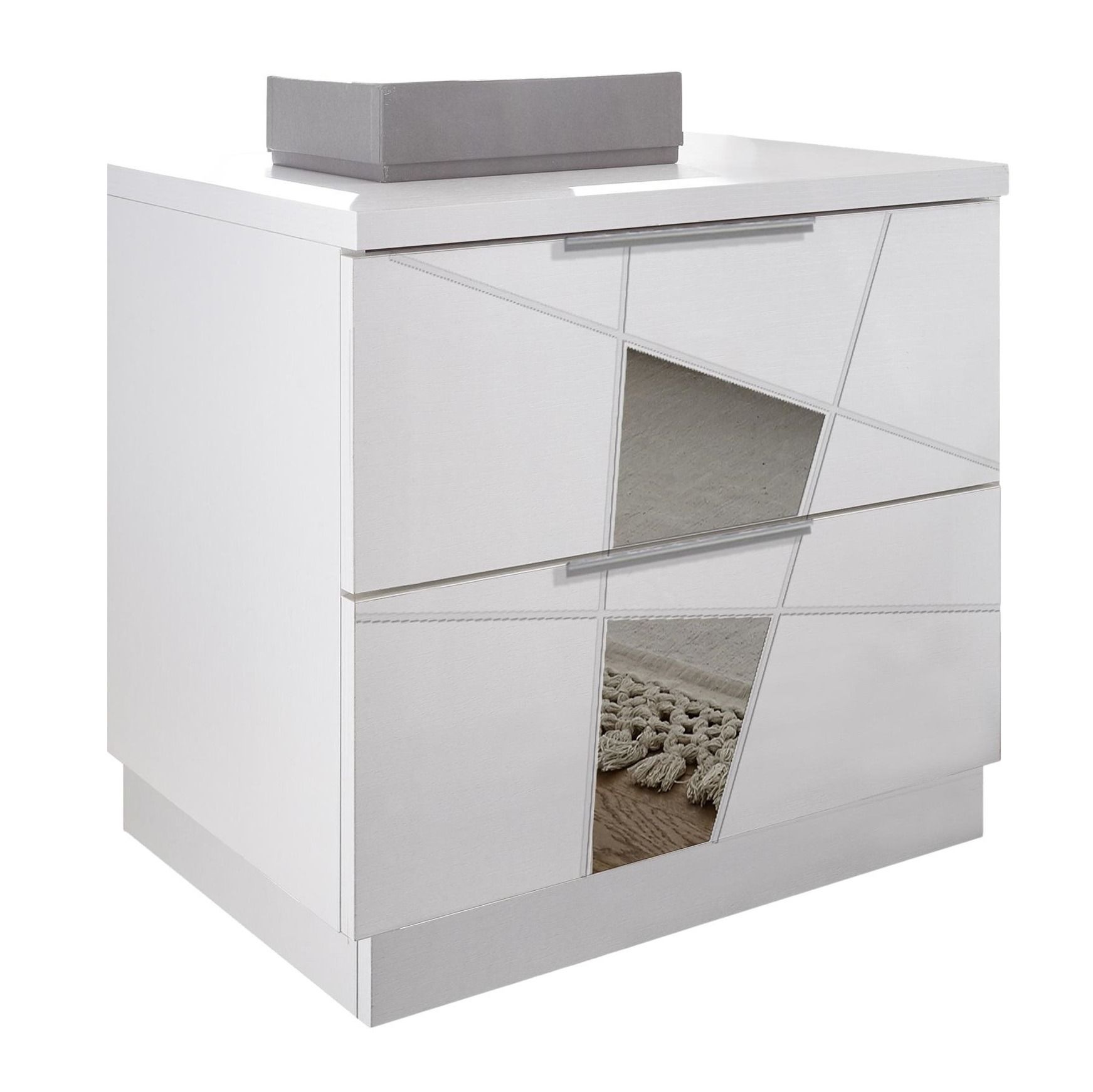 Stijlvolle witte nachtkastjes Vittoria – set van 2, 51 cm hoog