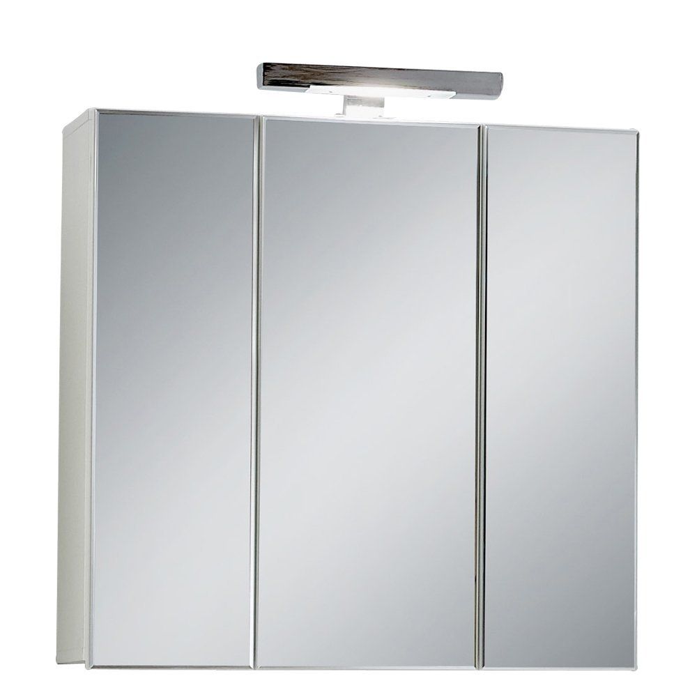 Stijlvolle witte spiegelkast Zamora – 70 cm voor een opgeruimde badkamer