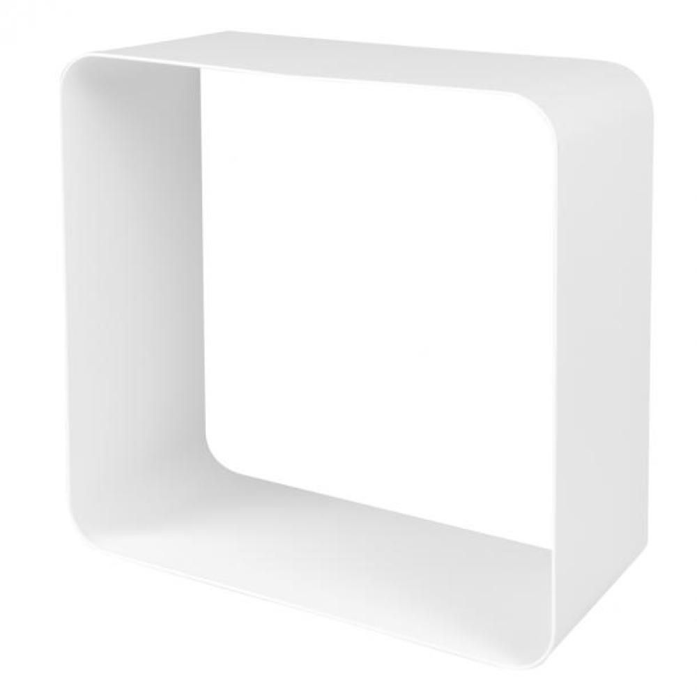 Stijlvolle witte wandkubus – strakke steel look voor elke ruimte