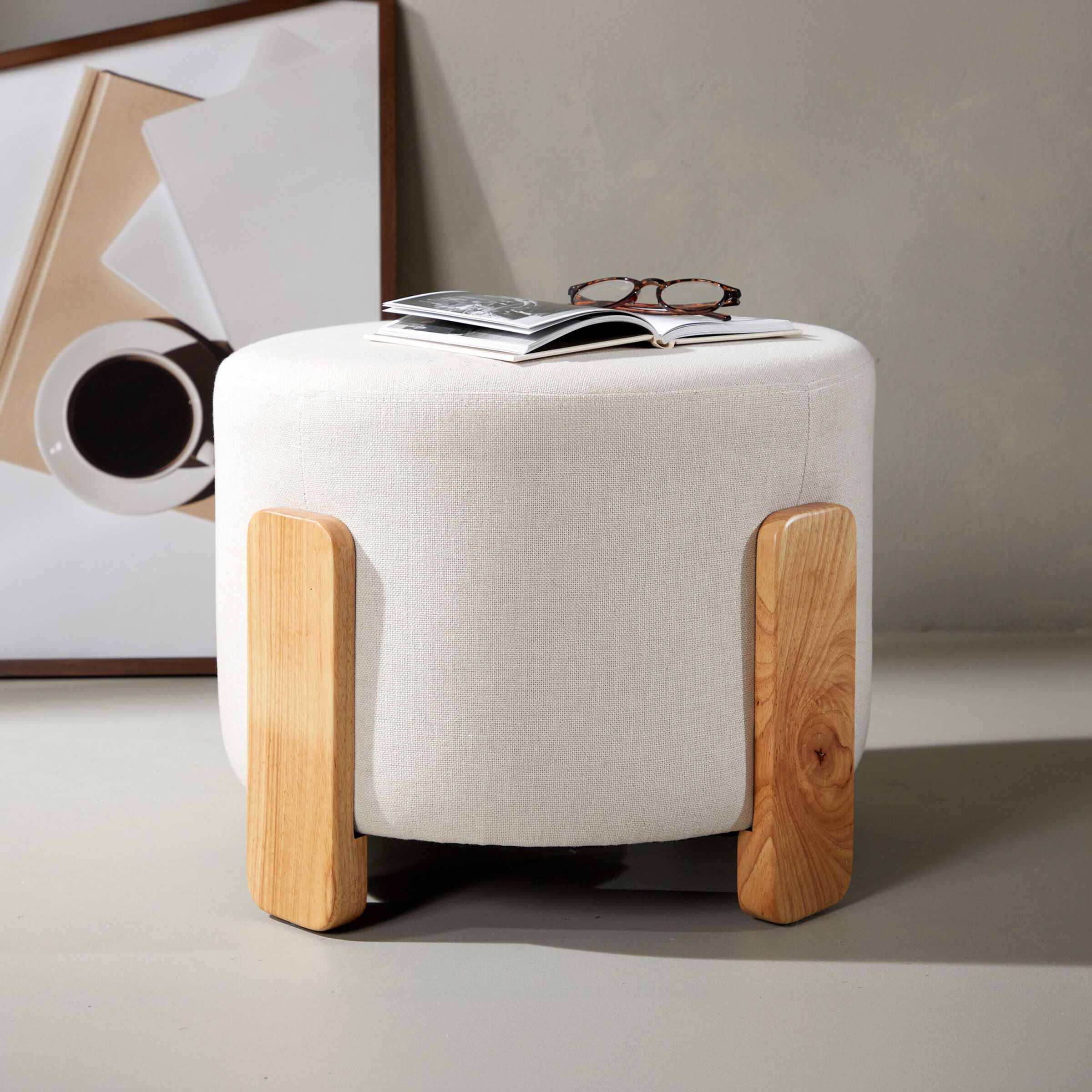 Stijlvolle witte Zully poef van Nohr – Comfort en design in één