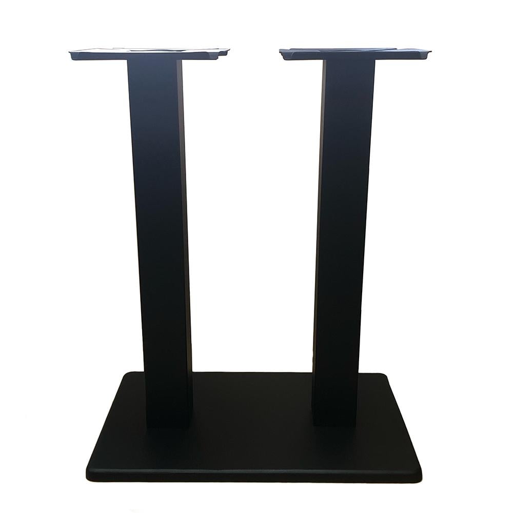 Stijlvolle Zwarte Bistro Tafelpoot – 71 cm Hoog, 8×8 cm Koker, Massief Plaat