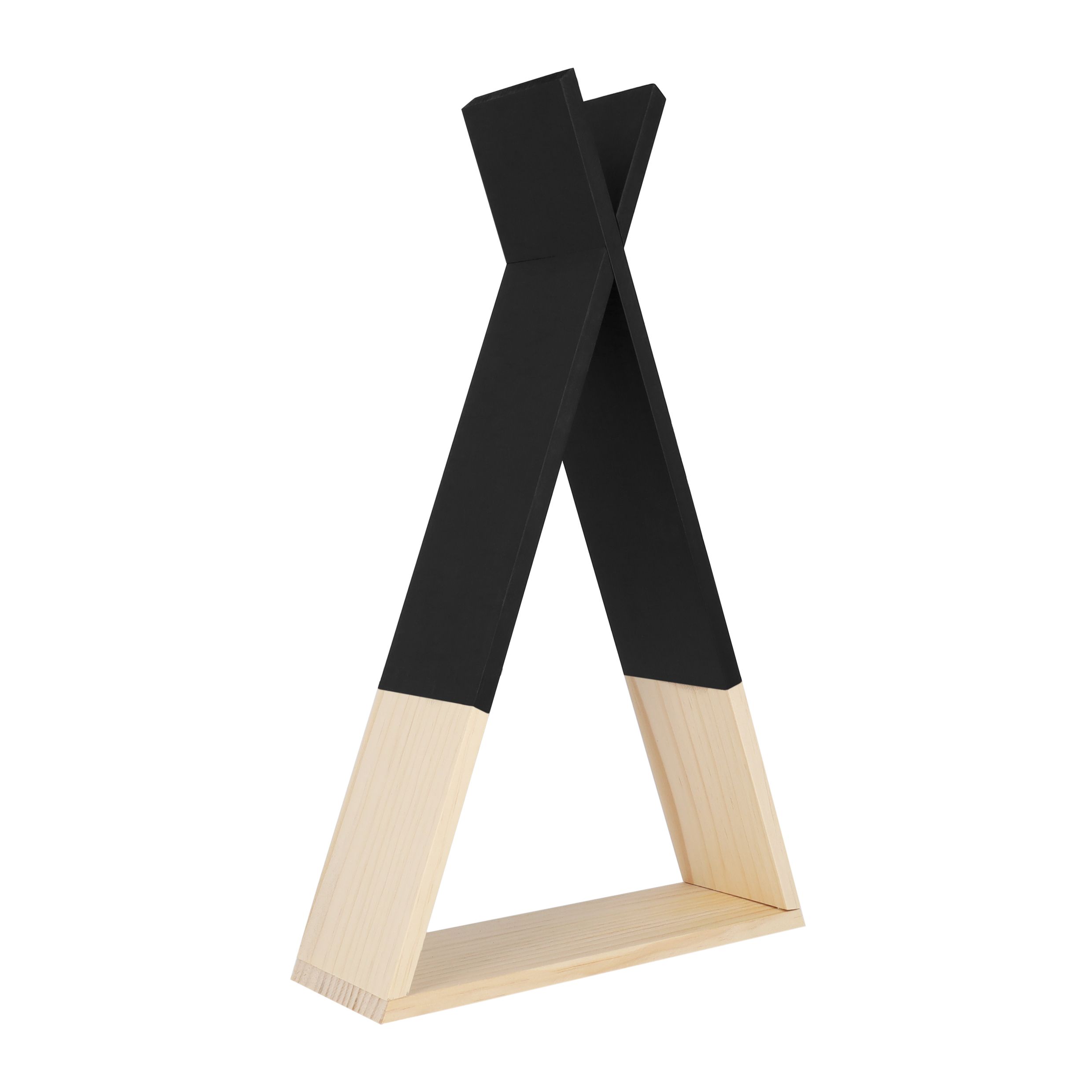 Stijlvolle Zwarte Driehoekwandplank van QUVIO – Modern & Functioneel
