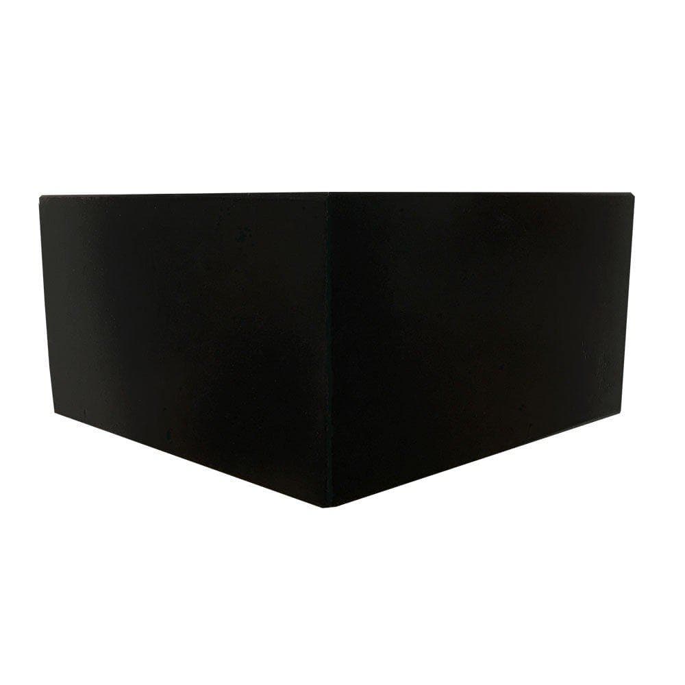 Stijlvolle zwarte hoekpoot van massief hout – 20 × 20 cm, 10 cm hoog