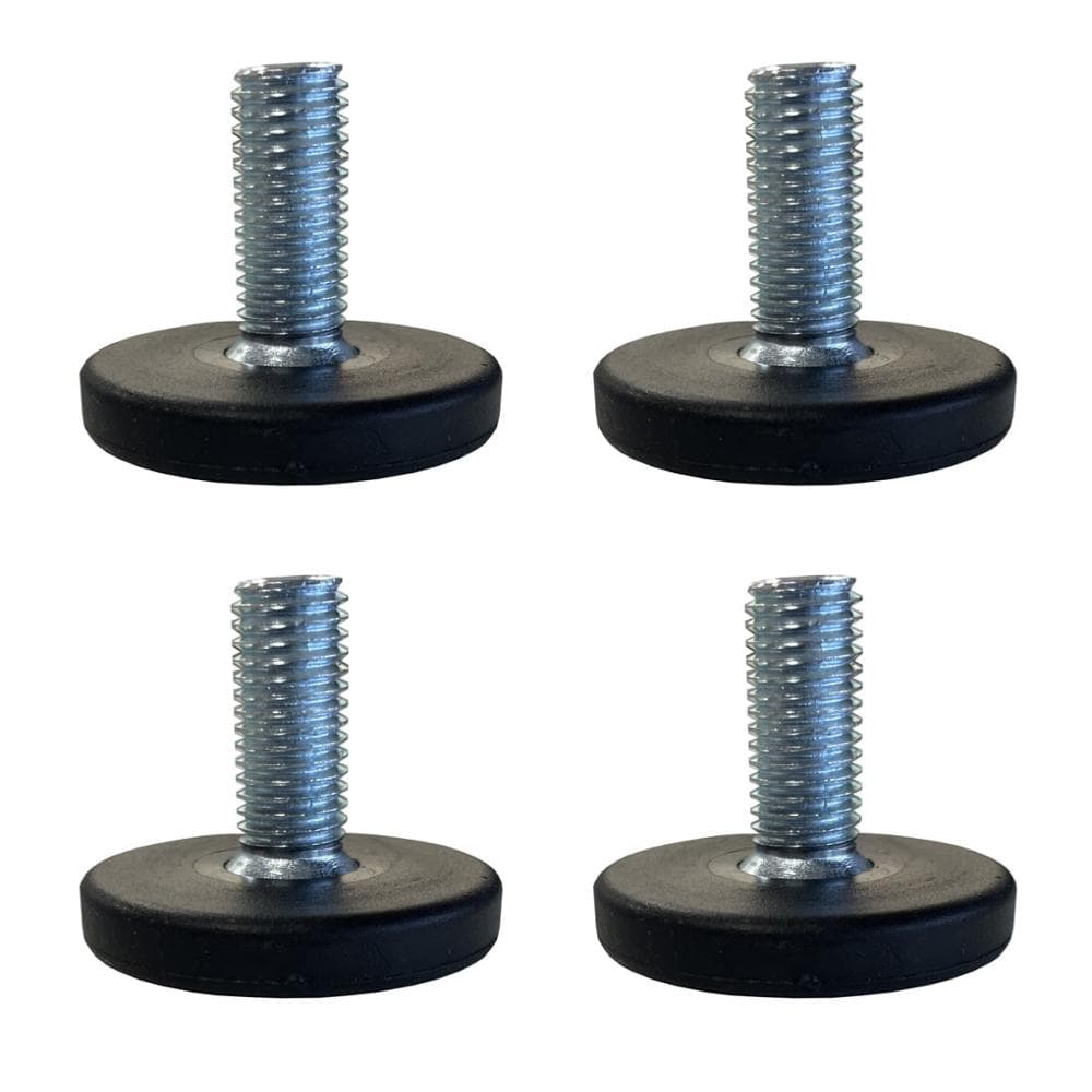 Stijlvolle zwarte kunststof stelvoeten Ø 3 cm – set van 4