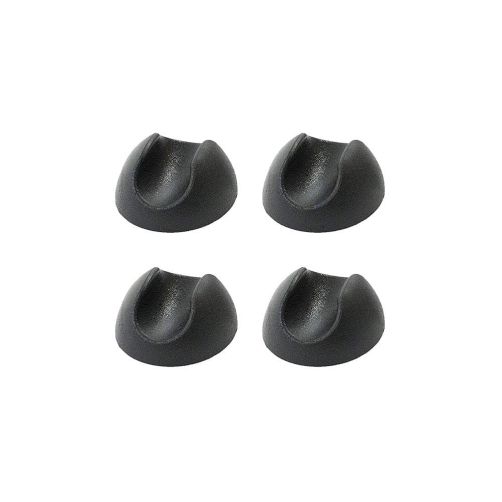 Stijlvolle zwarte kunststof vloerbeschermer hairpin – set van 4