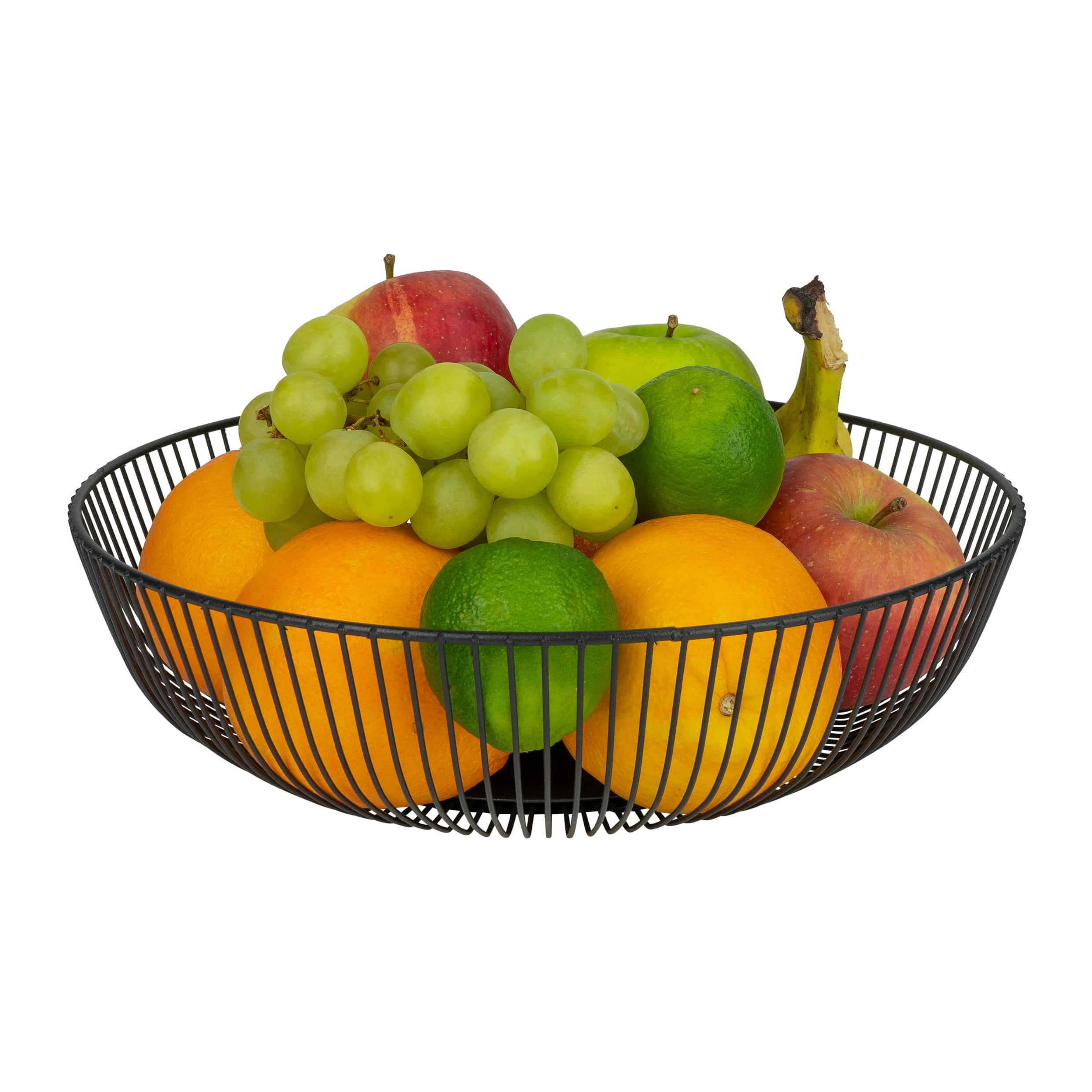 Stijlvolle Zwarte Metaal Fruitschaal van QUVIO – 28 cm – Modern Design voor elke Keuken