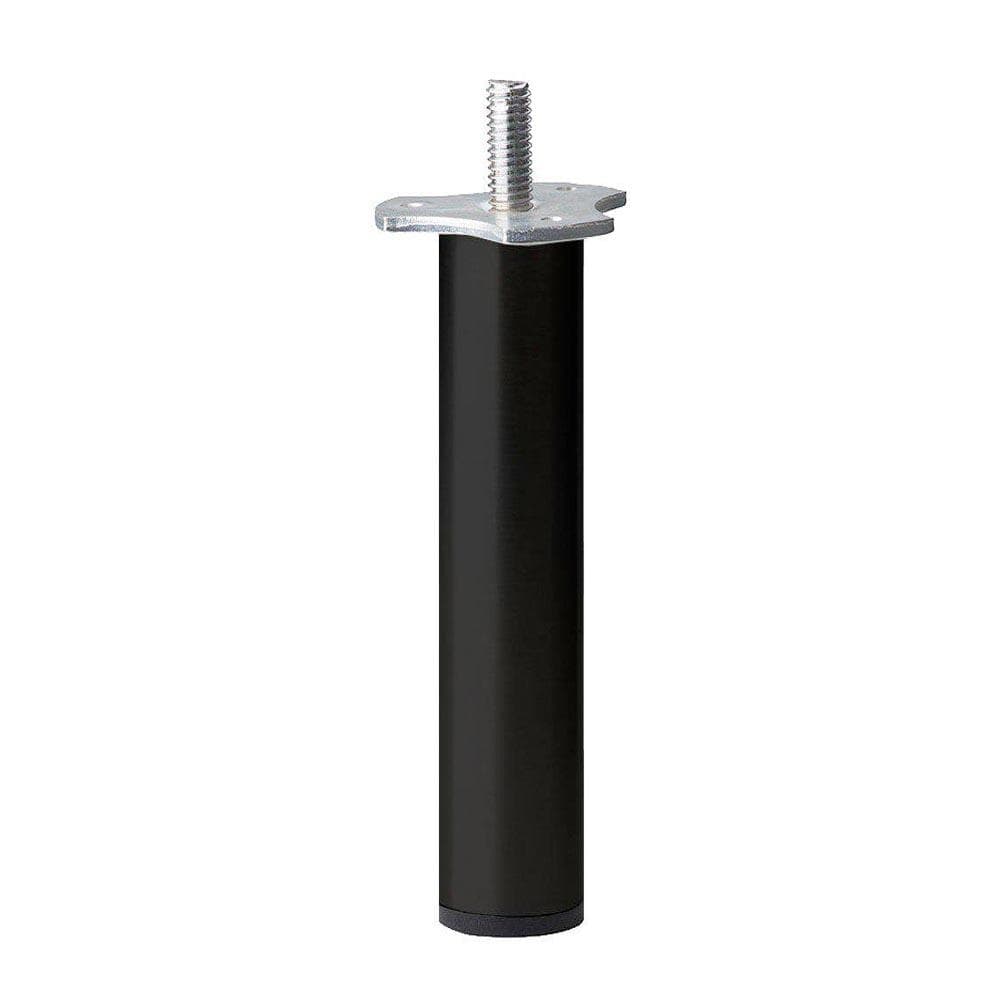 Stijlvolle zwarte staalmeubelpoot Ø 3 cm – 17 cm hoog (M8)