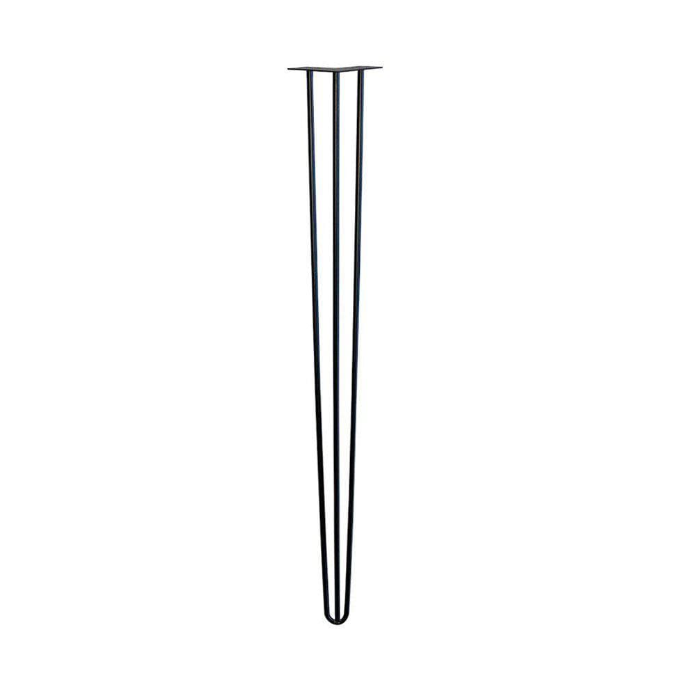 Stijlvolle Zwarte Stalen Hairpin Meubelpoten – 110 cm Hoog, Ø 1,2 cm