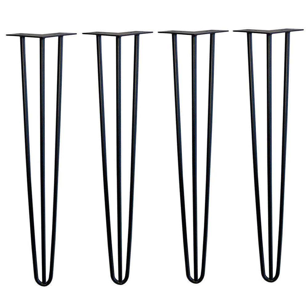 Stijlvolle Zwarte Stalen Hairpin Meubelpoten – 4 stuks, 72 cm hoog