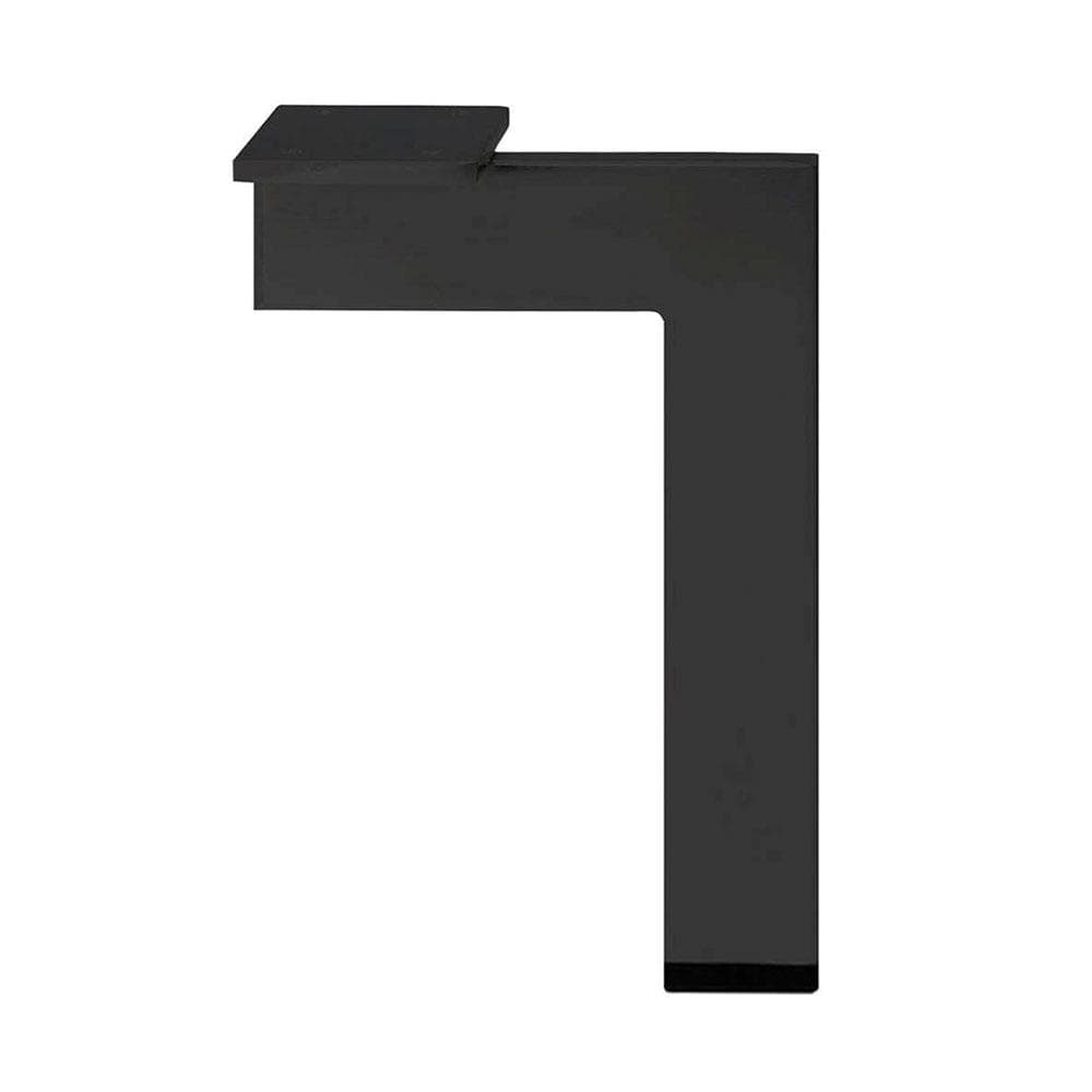 Stijlvolle Zwarte Stalen Meubelpoot – 30 cm Hoog, 14×1,5 cm