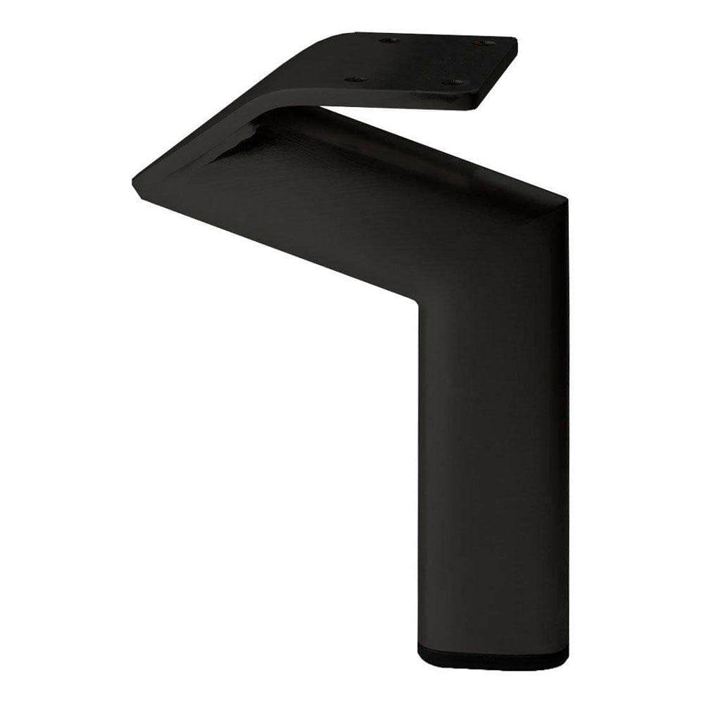Stijlvolle Zwarte Stalen Meubelpoot – Minimalistisch Design, 11,5 × 2 cm, 16 cm Hoog