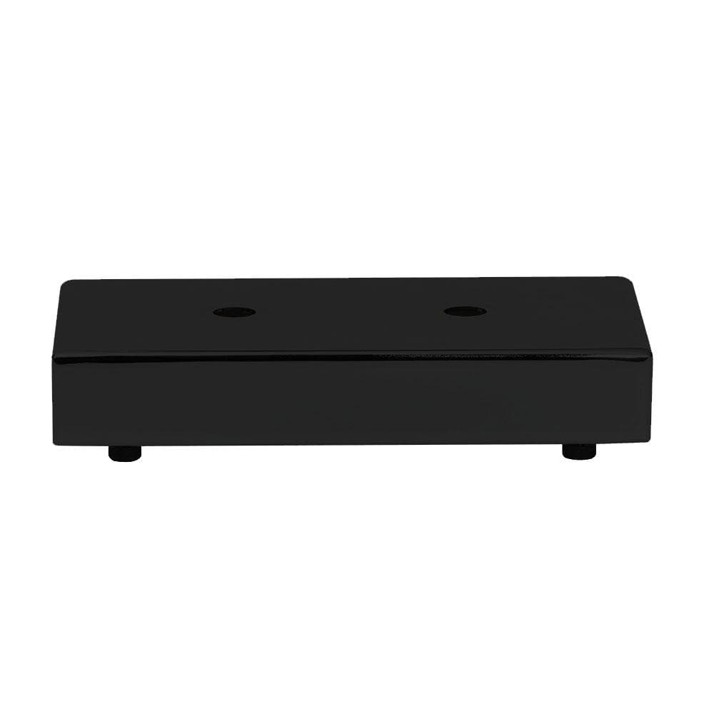 Stijlvolle Zwarte Stalen Meubelpoot – Modern Rechthoekig Ontwerp 18×9,5 cm