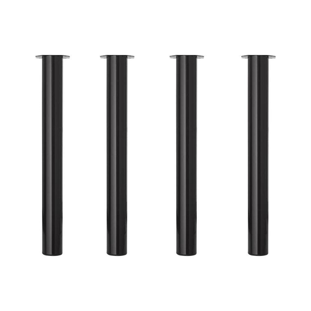 Stijlvolle Zwarte Stalen Meubelpoot Set – 4 ronde poten Ø 7,6 cm, 72 cm hoog