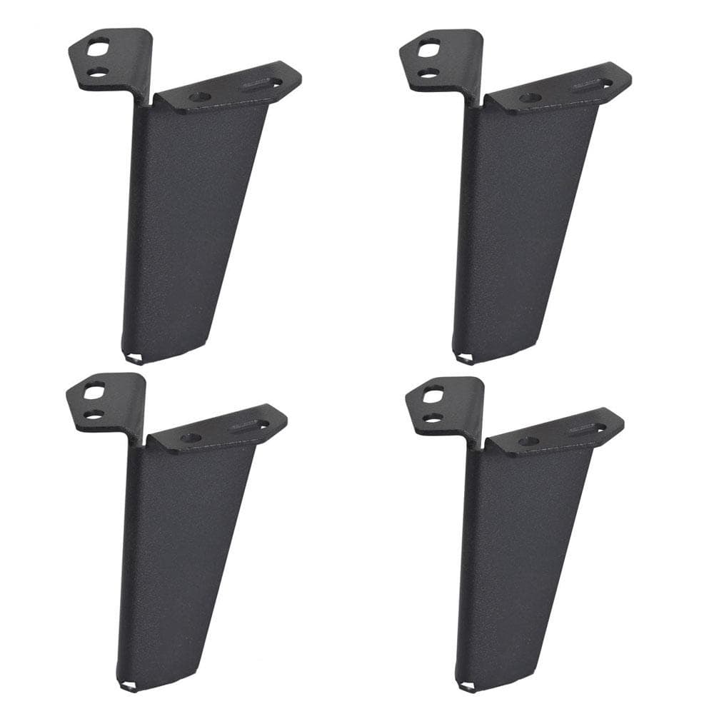 Stijlvolle Zwarte Stalen Meubelpoten – Set van 4, 8 × 5 cm, 10 cm hoog