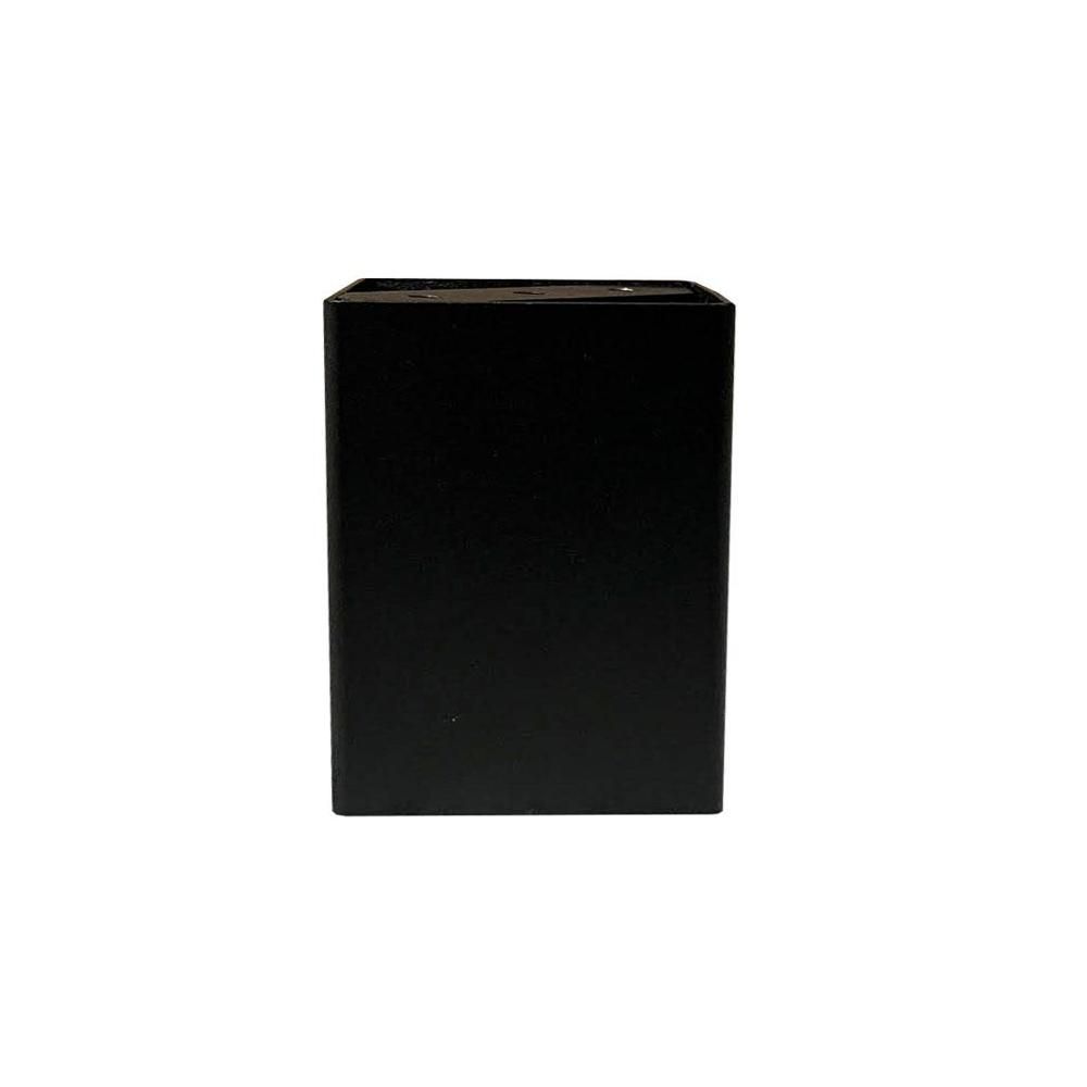 Stijlvolle Zwarte Stalen Meubelpotten – Compact & Stevig 8×8 cm, 10 cm Hoog