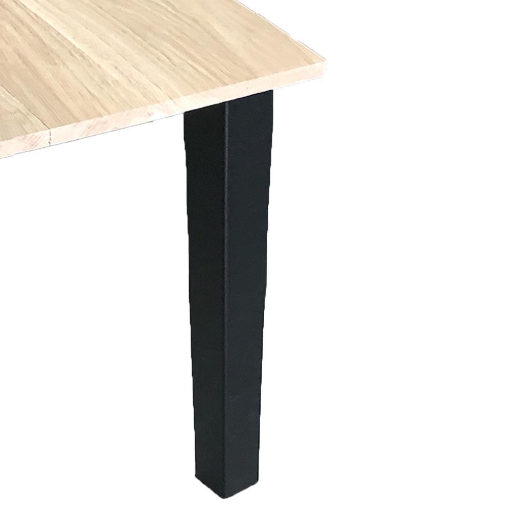 Stijlvolle Zwarte Stalen Tafelpoot Set – 4 x 72 cm, 5 × 5 cm
