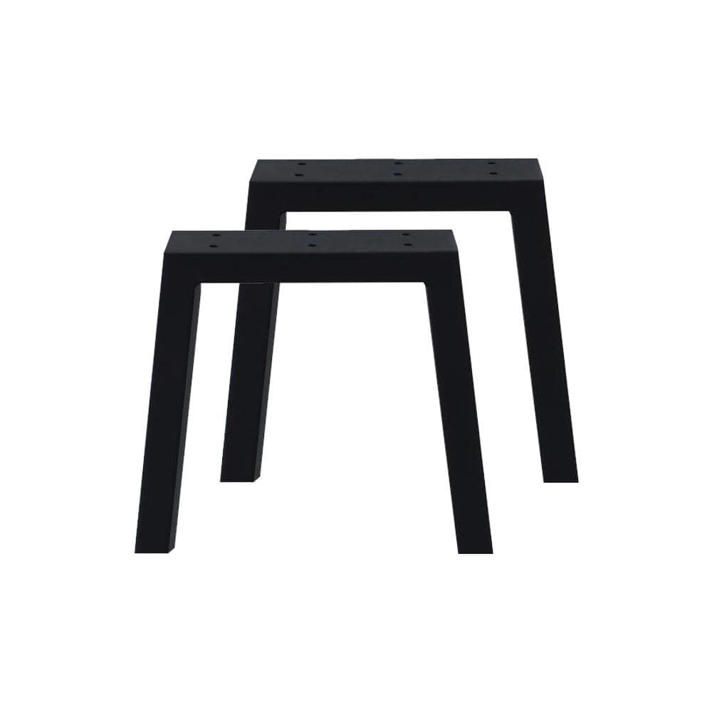 Stijlvolle Zwarte Stalen Tafelpoot – Trapeziumvorm, 40 cm Hoog