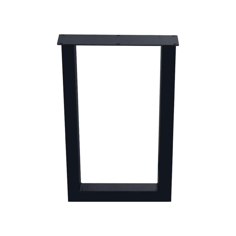 Stijlvolle Zwarte Stalen U‑tafelpoot – 90 cm Hoog, 8 × 8 cm – Furniture Legs Europe