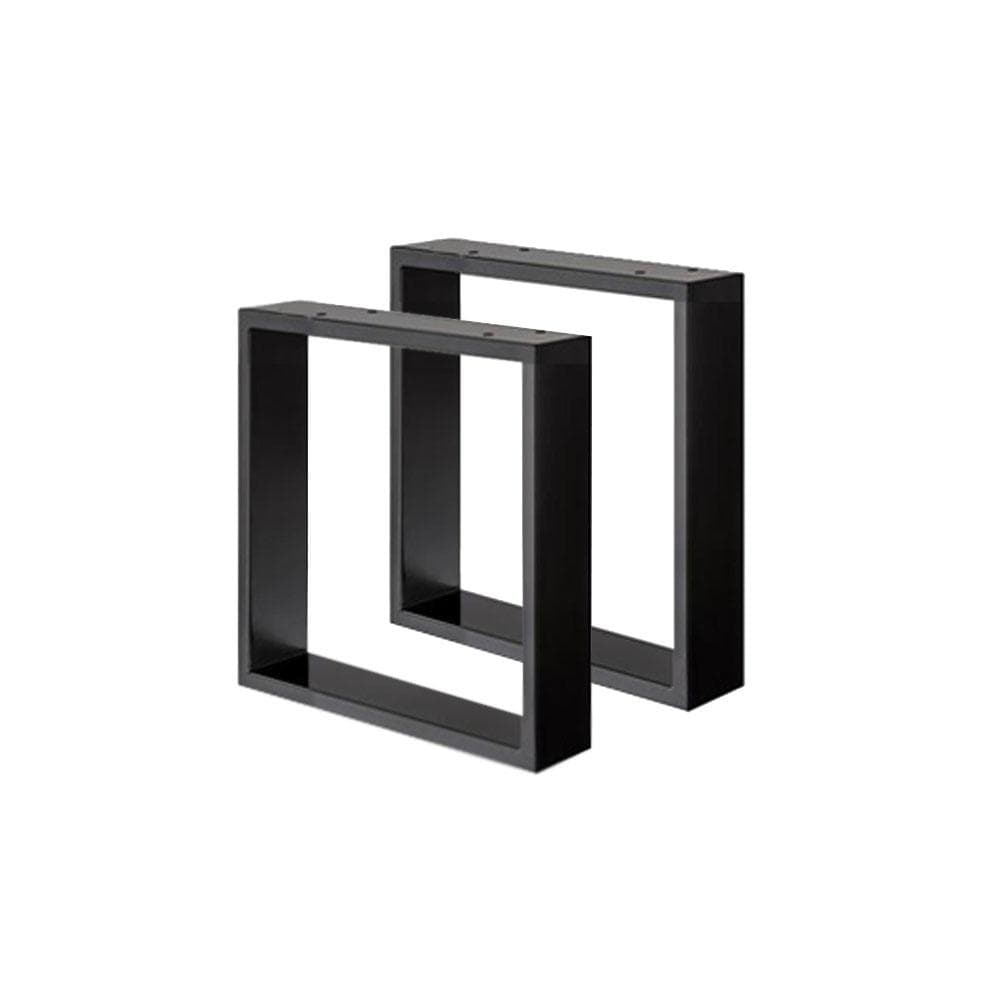 Stijlvolle Zwarte Stalen U‑tafepoot – Set van 2, 40 cm Hoog
