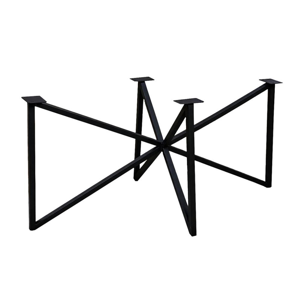 Stijlvolle Zwarte Stalen Vlinderpoten – 153 × 87 cm, 73 cm Hoog, 3 × 3 cm