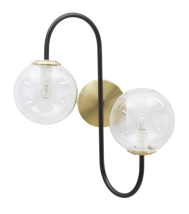Stijlvolle zwarte wandlamp van Mauro Ferretti – 36 × 24 × 45 cm