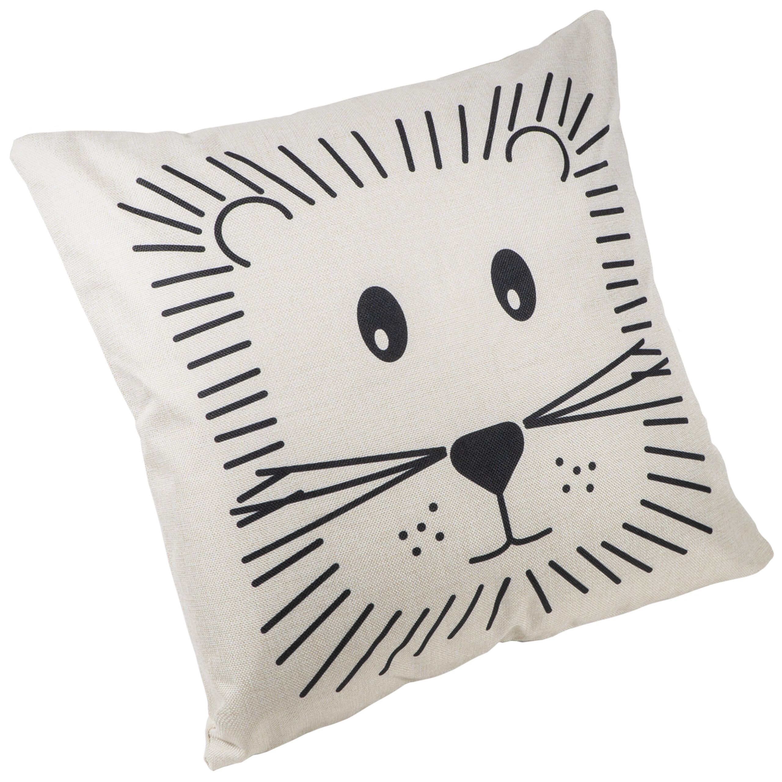 Stoer en zacht: QUVIO Leeuw Sierkussen 45×45 cm voor een speelse kinderkamer