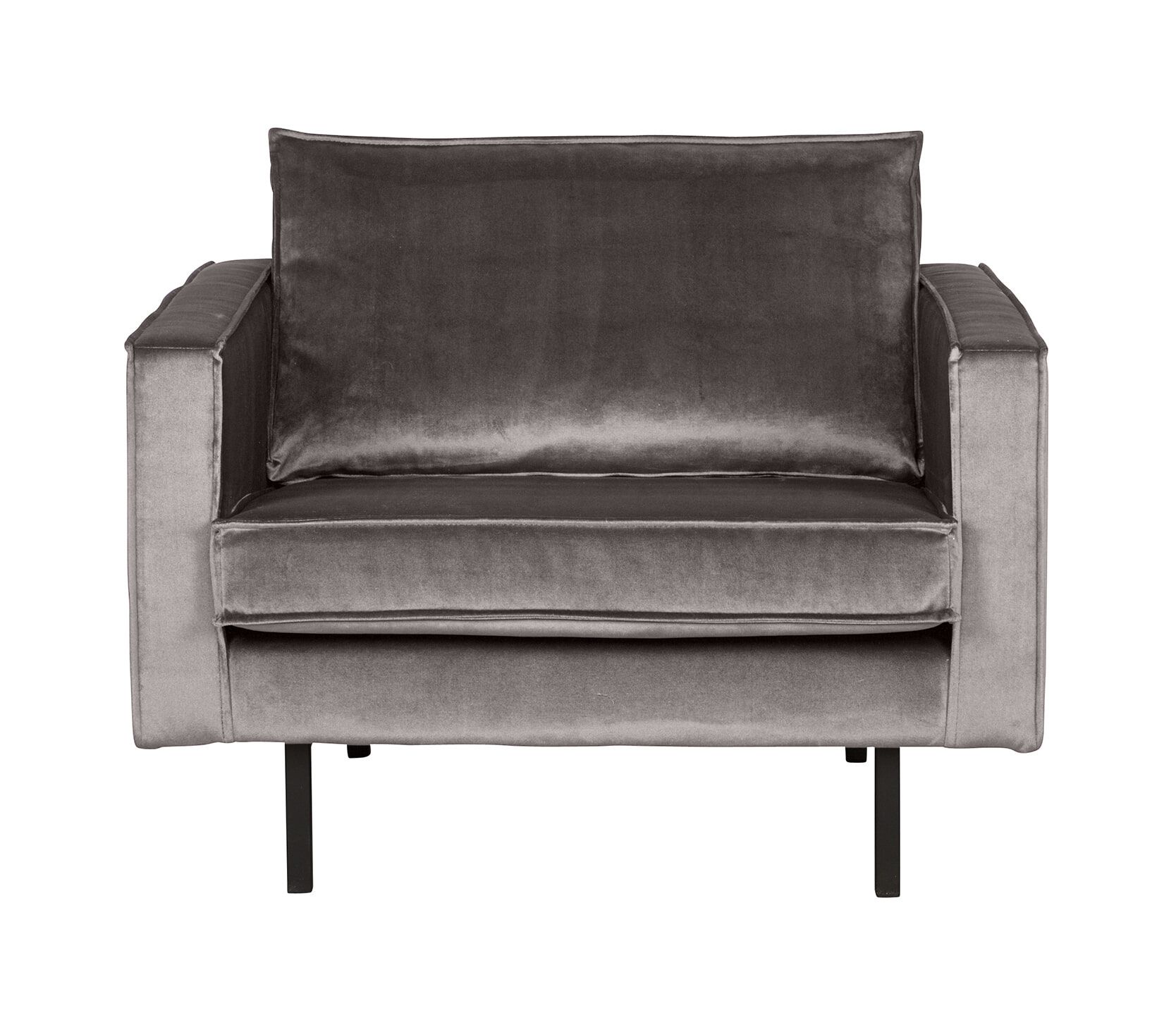 Stoere Rodeo Fauteuil in Taupe Velvet – Modern Design van WOOOD