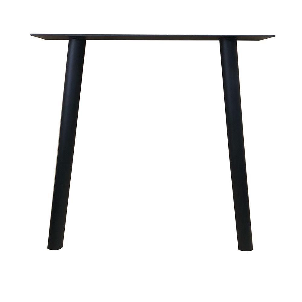 Stoere zwarte stalen tafelpoot – Trapeziumdesign 70×20 cm, 71 cm hoog