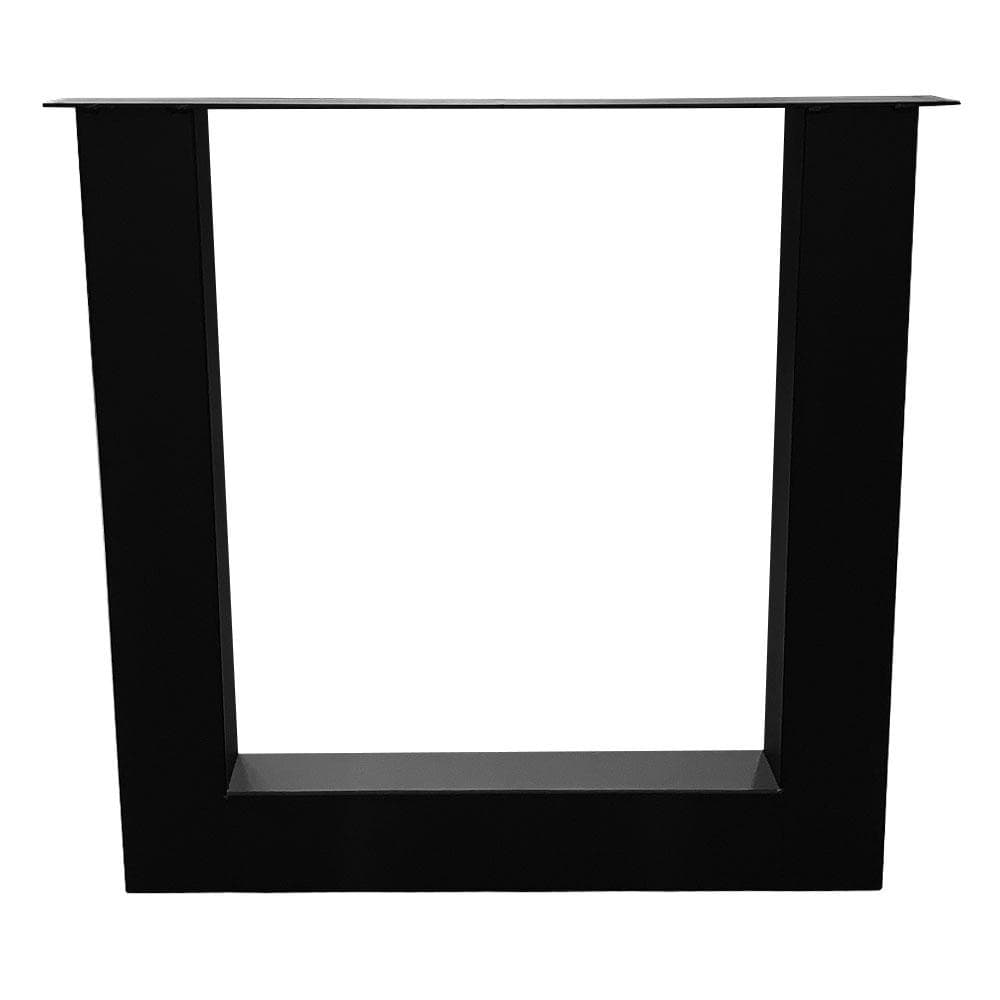 Stoere Zwarte Stalen U‑tafelpoot – 72 cm hoogte, 10 × 10 cm