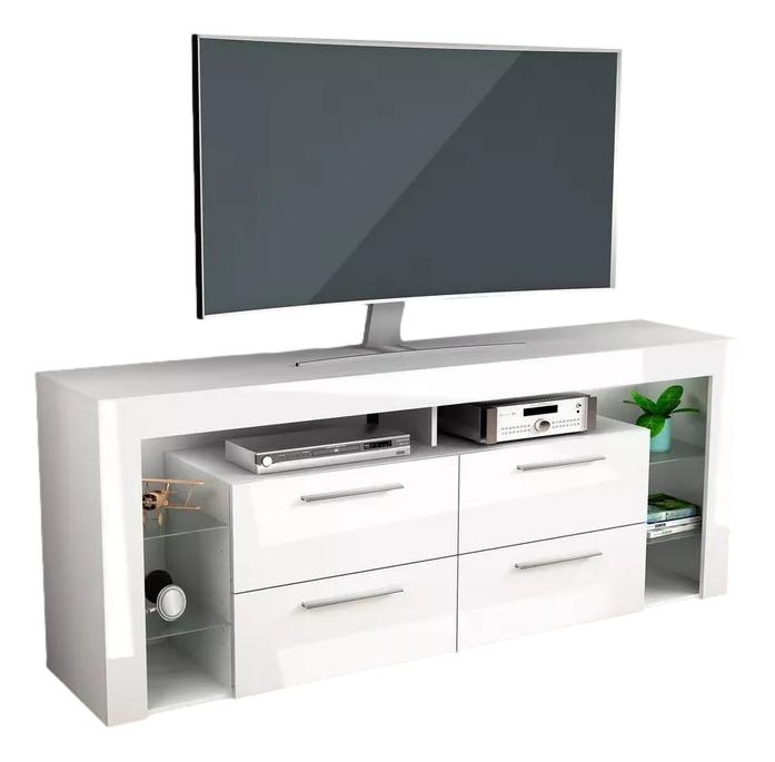 Strak Tv-meubel Raymond 180 cm – Hoogglans wit en functioneel design