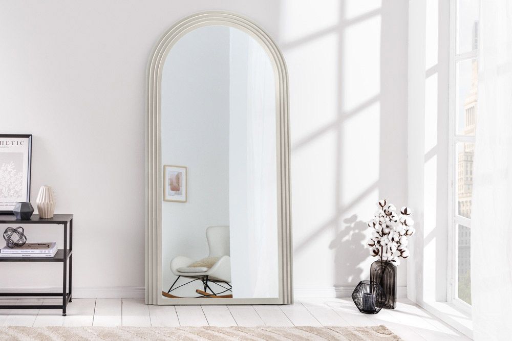 Strakke Design Wandspiegel Art Deco 160 cm – Tijdloos Wit van Invicta Interior
