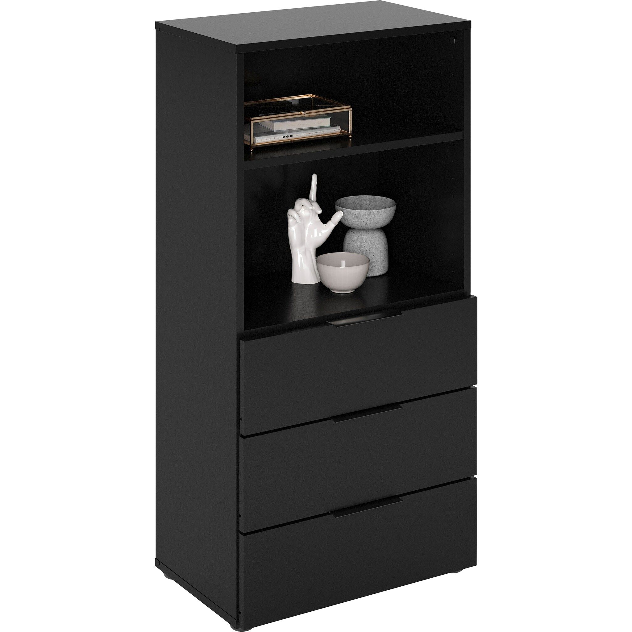 Strakke matzwarte ladekast 102 cm – modern opbergen met stijl