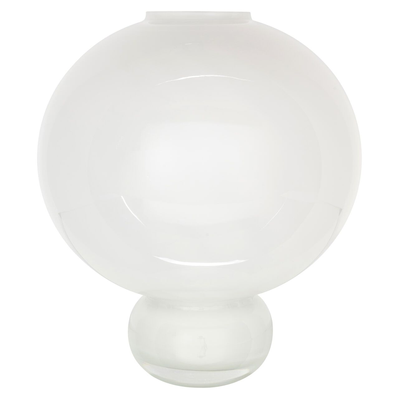 Strakke witte veiligheidsglasvaas van Richmond Interiors – 35 cm