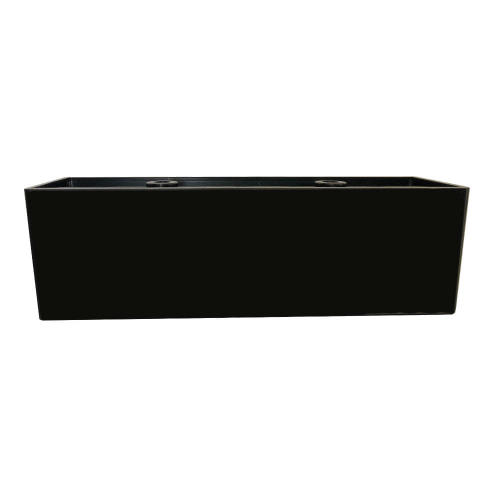 Strakke Zwarte Meubelpoot van Massief Kunststof – 15×4,5 cm, 4,5 cm Hoog
