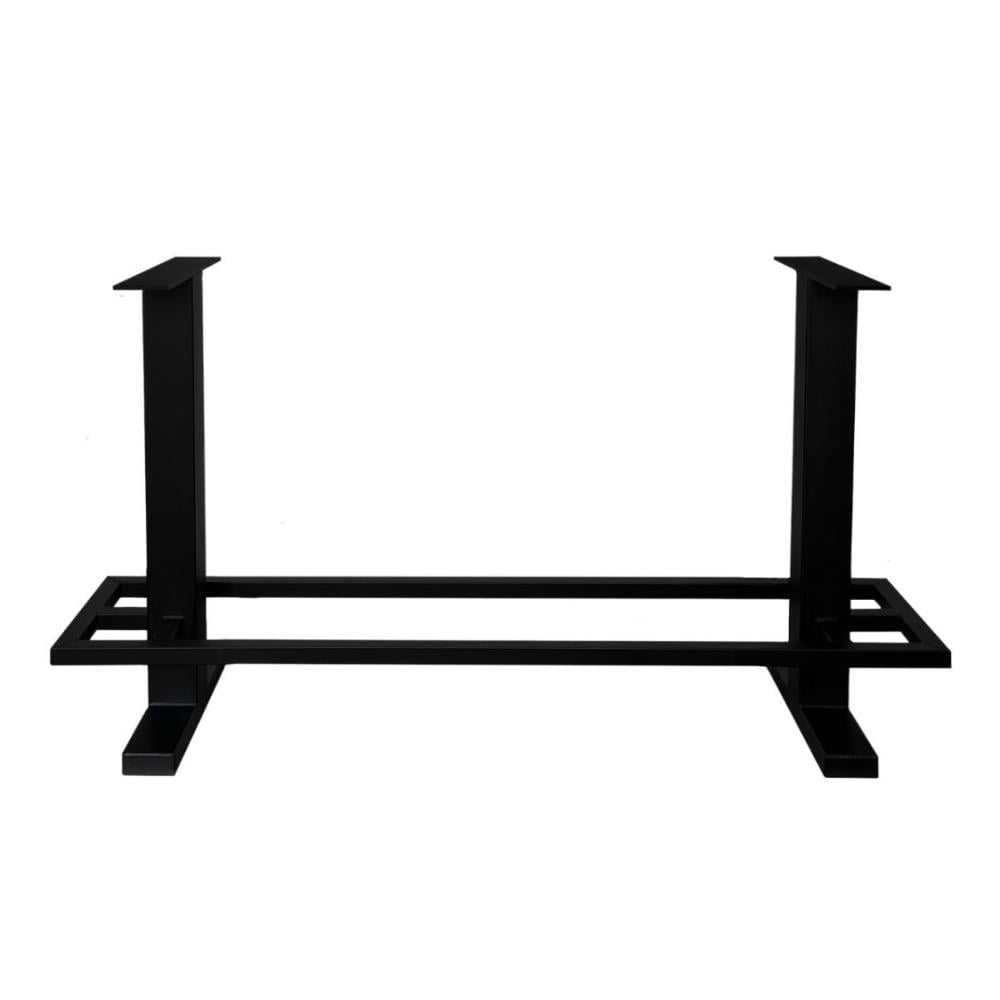 Strakke zwarte stalen bartafel – robuust design voor elk interieur