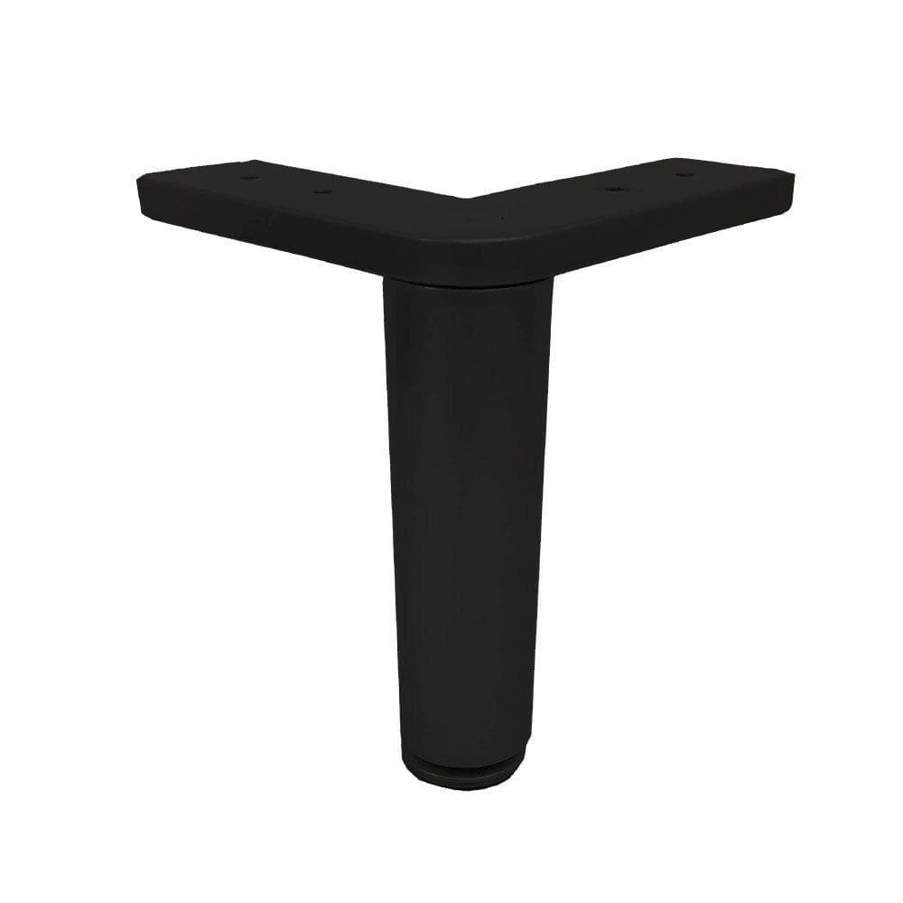 Strakke Zwarte Stalen Meubelpoten – Rond Ø 13 cm, 15 cm Hoog