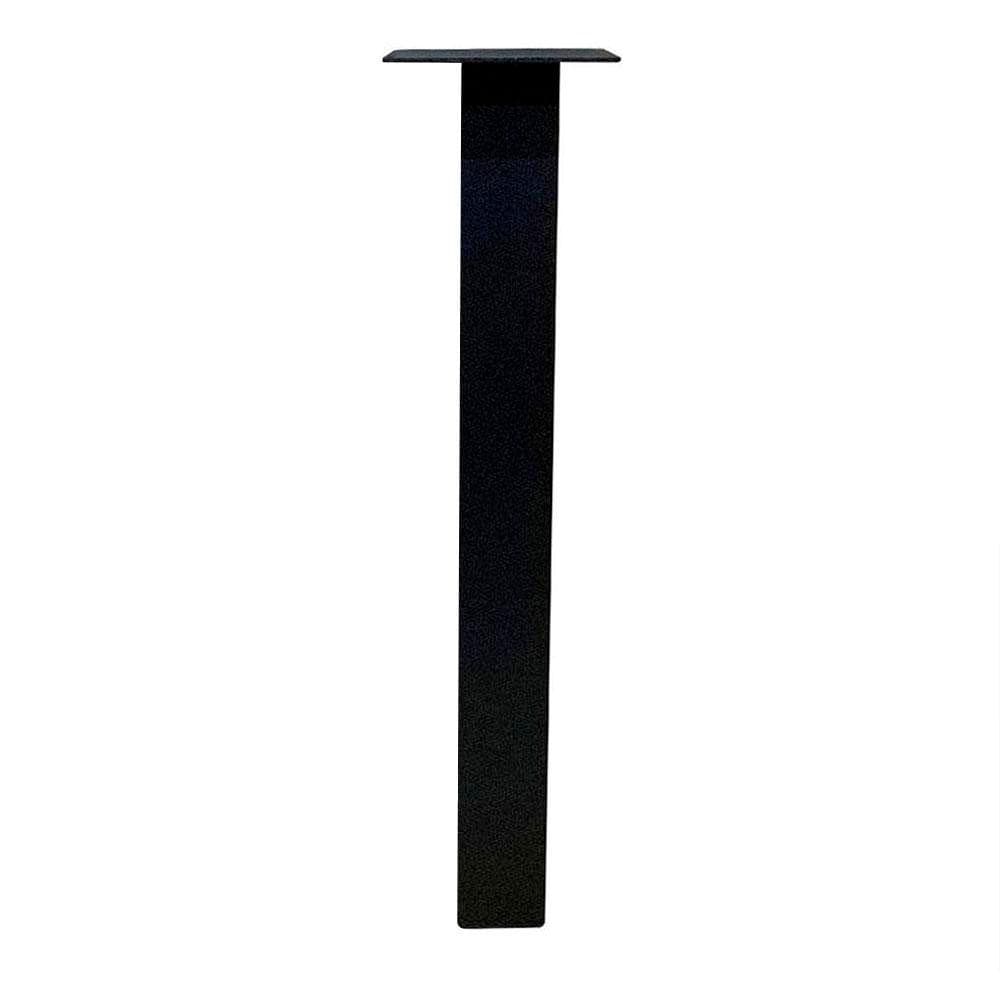 Strakke Zwarte Stalen Tafelpoot – 90 cm Hoog, 8 × 8 cm Vierkant