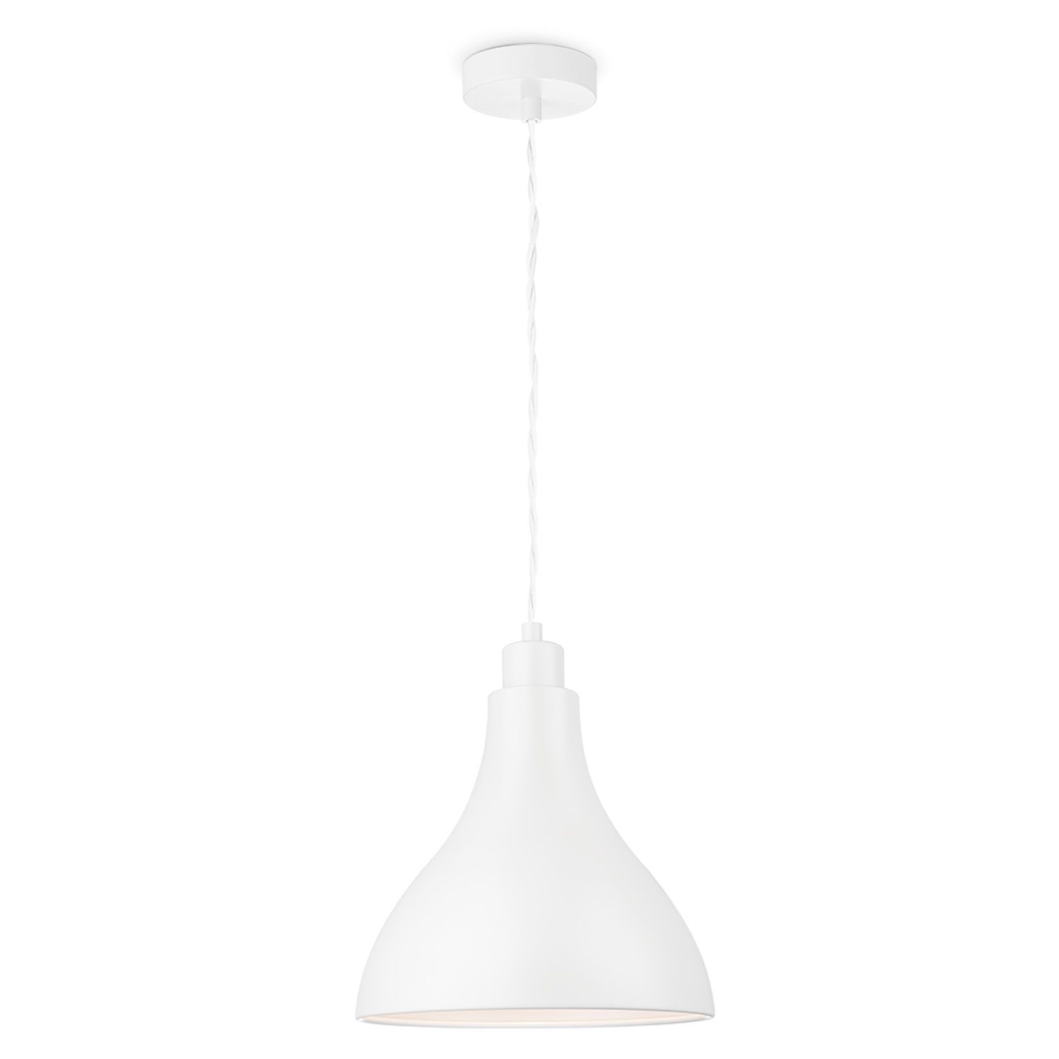 Stratis Hanglamp – Moderne Grijs‑witte Kelk met Pendel voor een Stralend Interieur