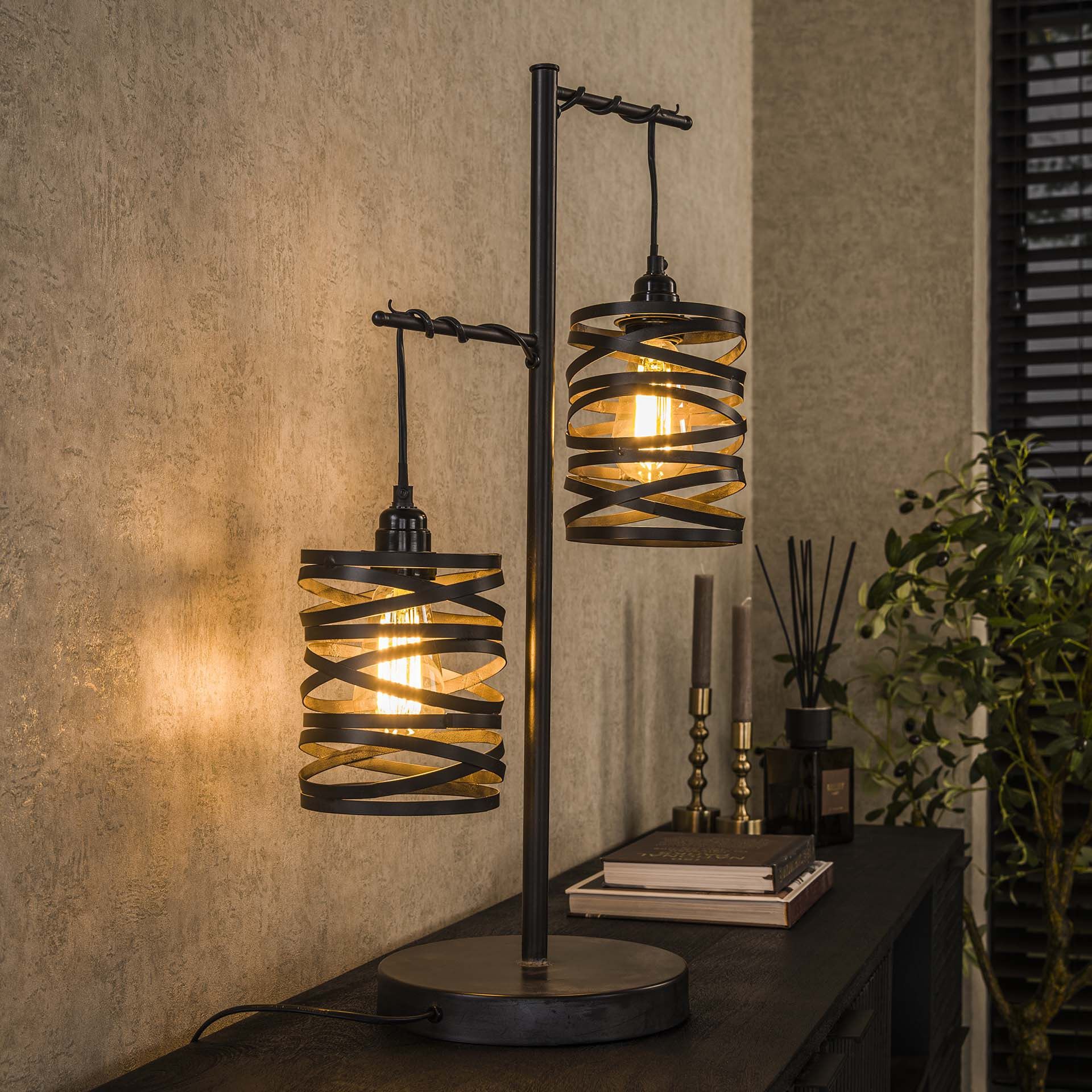 Tafellamp Kristina 2‑lampen – Slate Grey