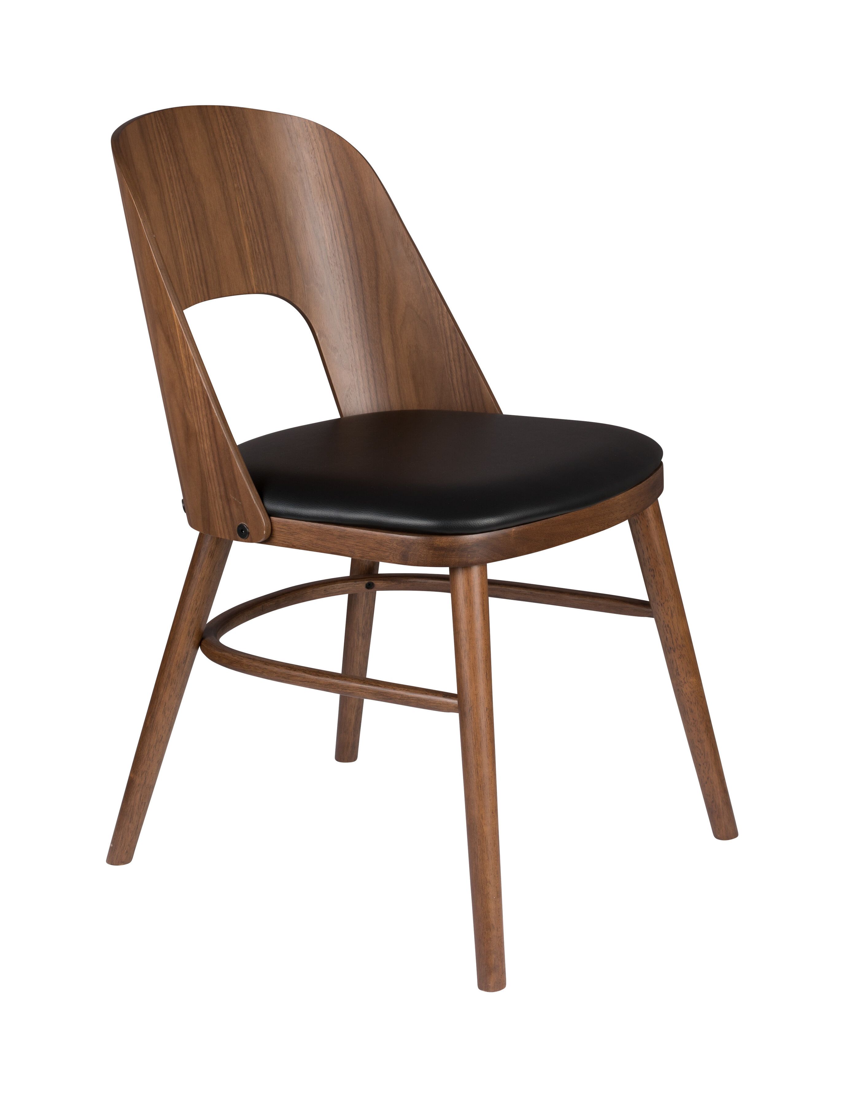 Talika eetkamerstoel van Dutchbone – Mid‑Century modern comfort in warm walnootfineer