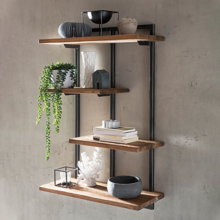 Terrence Wandrek van Artistiq Living – Gerecycled Teakhout & Metaal, 97 × 70 cm